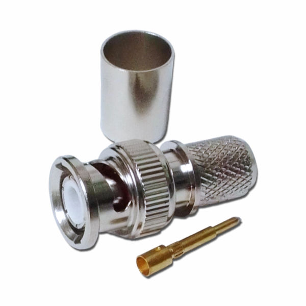 CONECTOR BNC MACHO PARA CABLE RG8 CRIMP. Marca: VICOM. Referencia: BNCM-CR-RG8