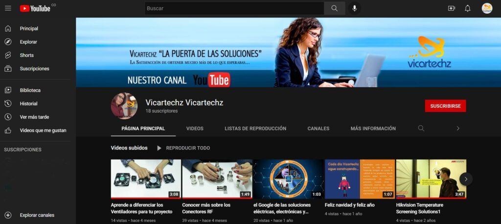 Visita nuestro canal de youtube