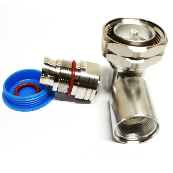 1-2-142B CONECTOR DIN 7/16 MACHO ACODADO CABLE 1/2 RIGIDO VICOM Referencia: DIN 7/16-M-1/2R-ANG