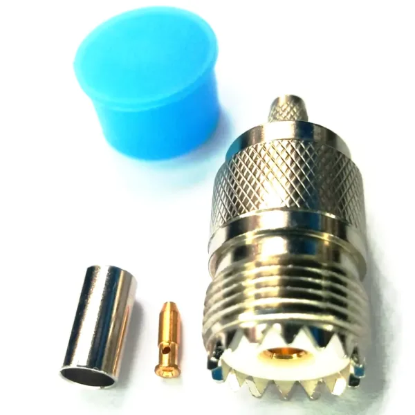 1-2-39 CONECTOR PL259 HEMBRA PARA CABLE RG58 CRIMP VICOM Referencia: PL259F-CR-RG58