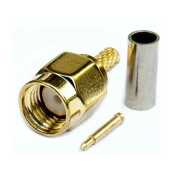 1-2-48 CONECTOR SMA MACHO PARA CABLE RG58 CRIMP SMAM-CR-RG58