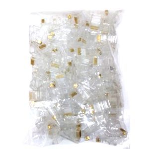 CONECTOR RJ45 PLASTICO CAT 5 GENERICO 100 UNIDADES Referencia: RJ45M-UTPCAT5-B100
