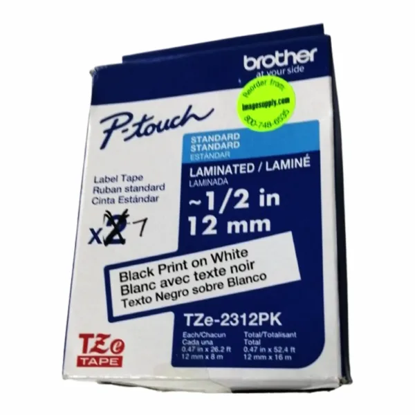 CINTA PARA ROTULADORA BLACK ON WHITE 12MM. Marca: BROTHER. Referencia: TZeFX231 CINTA PARA ROTULADORA BLACK ON WHITE 12MM. Marca: BROTHER. Referencia: TZeFX231