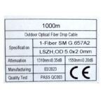 Fibra Óptica G657a2 1 Hilo Drop con Mensajero 2-4-743B