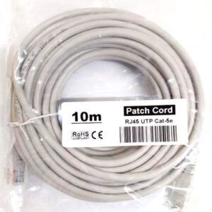 PATCH CORD UTP CAT 5E GRIS 10M CCA VICOM Referencia: PT-5E-10MT-G-CCA