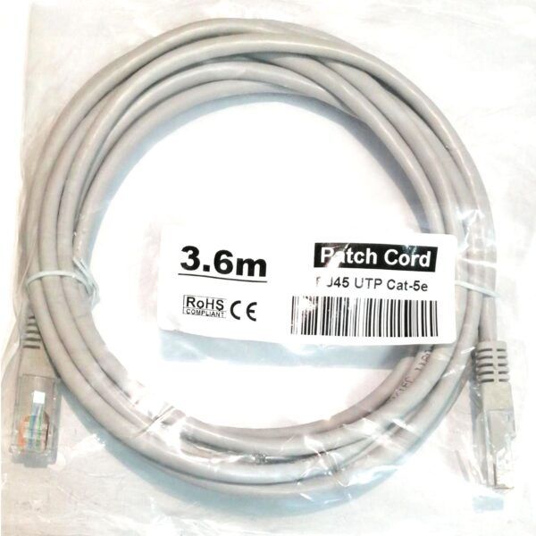 2-5-694C PATCH CORD UTP CAT 5E GRIS 3.65M CCA VICOM Referencia: PT-5E-3.65MT-G-CCA