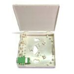Roseta Caja Pared con Enfrentador Fibra Óptica Ftth 2 Hilos Sc-Apc 2-6-232B