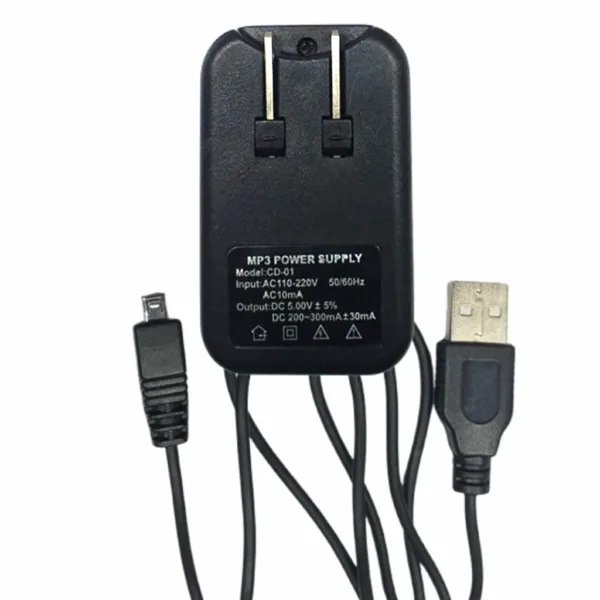 4-4-121B ADAPTADOR AC/DC 5V 30 MA USB MP3 POWER SUPPLY Referencia: CD-01