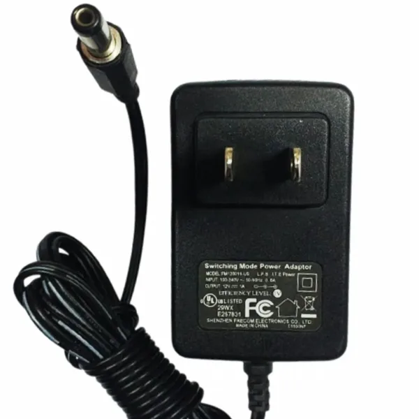Nombre: AC-DC ADAPTADOR 12V A 1A PLG Referencia: FM120010-US-A Voltaje de Entrada: 110 -220VAC Voltaje de Salida: 12VDC Marca: GENERICO Empaque: UNIDAD Precio por: Unidad