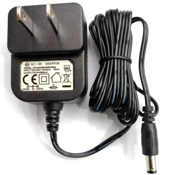 ADAPTADOR 9V A 600mA GENERICO Referencia: GPUSW0900600WD00 AC-DC ADAPTADOR 9V A 600MA GENERICO Referencia: GPUSW0900600WD00