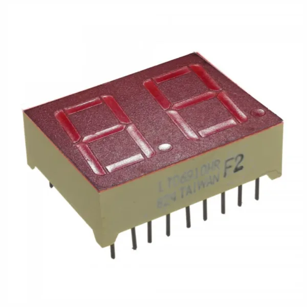 DISPLAY ROJO 7 SEGMENTOS ANODO 18 PINES 2 DIGITOS. Marca: GENERICO. Referencia: LTD-6910HR DISPLAY ROJO 7 SEGMENTOS ANODO 18 PINES 2 DIGITOS. Marca: GENERICO. Referencia: LTD-6910HR