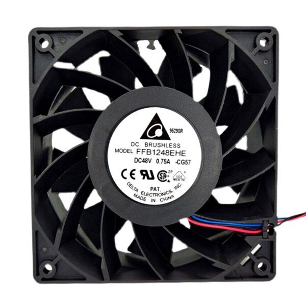 VENTILADOR 48V 0.75A 3 HILOS AZUL-ROJO-NEGRO. Marca: DELTA Referencia: FFB1248EHE-CG57