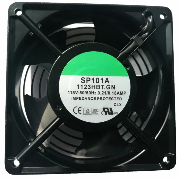 8-1-97A VENTILADOR 115V 0.21/0.18AMP 50/60Hz 20/18W 2PINES. SUNON Referencia: SP101A-1123HBT.GN