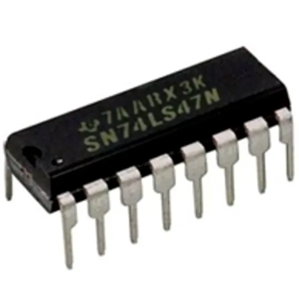 IC BCD TO 7 SEGMENT DECODER/DRIVER. Marca: TEXAS INSTRUMENTS. Referencia: SN74LS47N IC BCD TO 7 SEGMENT DECODER/DRIVER. Marca: TEXAS INSTRUMENTS. Referencia: SN74LS47N