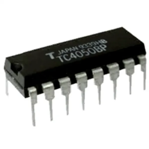 IC CMOS HEX NON INVERTING BUFFER CONVERTER. Marcas: TOSHIBA – RCA. Referencias: TC4050BP y CD4050 IC CMOS HEX NON INVERTING BUFFER CONVERTER. Marcas: TOSHIBA – RCA. Referencias: TC4050BP y CD4050