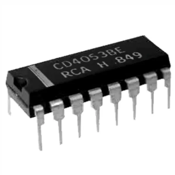 IC CMOS TRIPLE 2 CH ANALOG MULTIPLEXER/DEMULT RCA Referencia: CD4053BE IC CMOS TRIPLE 2 CH ANALOG MULTIPLEXER/DEMULT CD4053BE