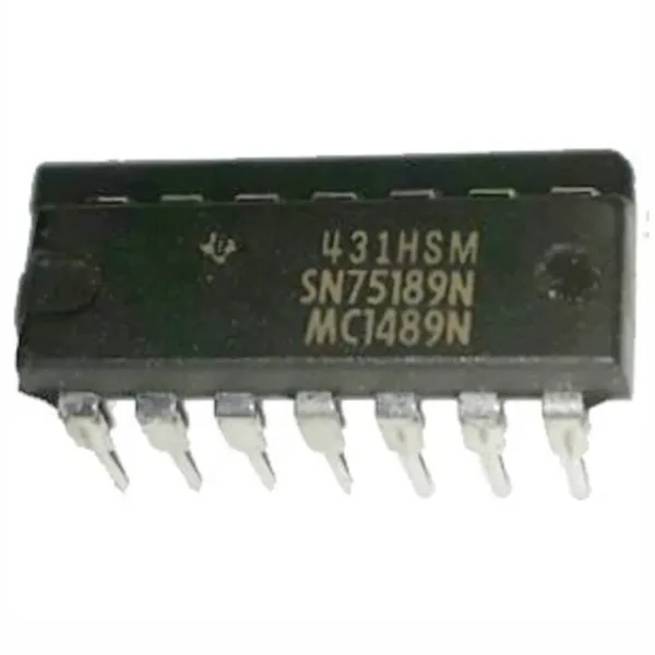 IC INTERFAZ RS-232 QUAD LINE. Marca: TEXAS INSTRUMENTS. Referencia: SN75189N IC INTERFAZ RS-232 QUAD LINE. Marca: TEXAS INSTRUMENTS. Referencia: SN75189N