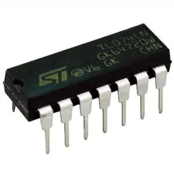 IC LOW NOISE JFET QUAD OPERATIONAL AMPLIFIER. Marca: STMICROELECTRONICS. Referencia: TL074CN IC LOW NOISE JFET QUAD OPERATIONAL AMPLIFIER. Marca: STMICROELECTRONICS. Referencia: TL074CN