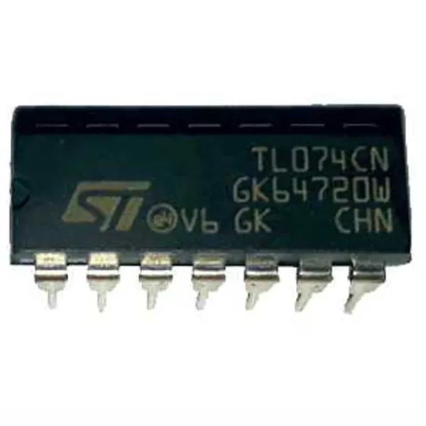 IC LOW NOISE JFET QUAD OPERATIONAL AMPLIFIER. Marca: STMICROELECTRONICS. Referencia: TL074CN IC LOW NOISE JFET QUAD OPERATIONAL AMPLIFIER. Marca: STMICROELECTRONICS. Referencia: TL074CN