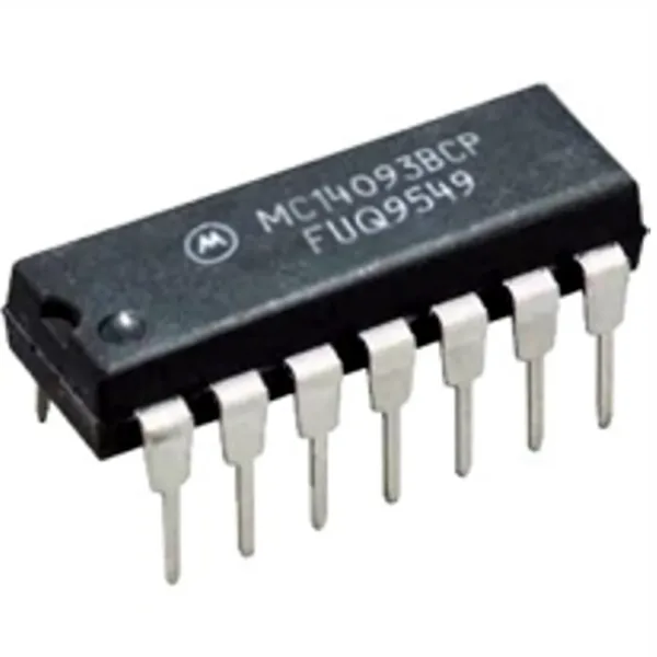 IC QUAD 2 INPUT NAND SCHMITT TRIGGER MC14093BCP IC QUAD 2 INPUT NAND SCHMITT TRIGGER MC14093BCP