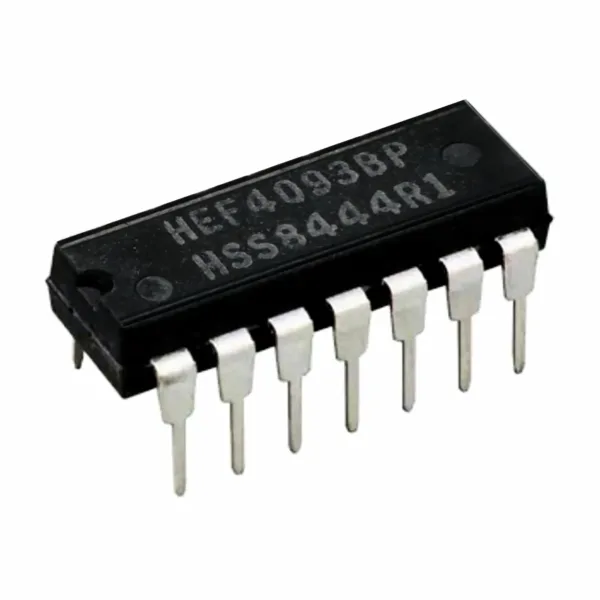 9-1-452 IC QUADRUPLE 2-INPUT POSITIVE-NAND SCHMITT-TRIGGER. NXP SEMICONDUCTORS Referencia: HEF4093BP