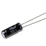 140-HTRL250V10-RC: Capacitor Electrolítico 10uF 50v CAPACITOR ELECTROLITICO 10UF 50V 140-HTRL250V10-RC