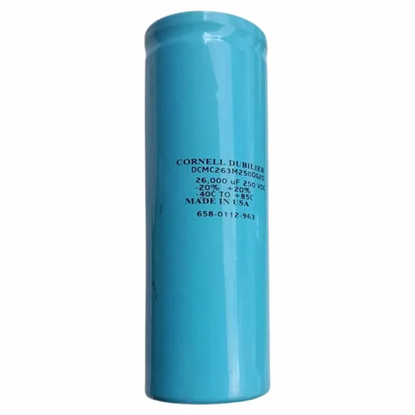 CAPACITOR ELECTROLITICO 26000uF 250VDC. Marca: CORNELL DUBILIER. Referencia: DCMC263M250DG2 CAPACITOR ELECTROLITICO 26000uF 250VDC. Marca: CORNELL DUBILIER. Referencia: DCMC263M250DG2