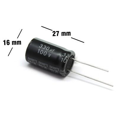 CAPACITOR ELECTROLITICO 330UF 100V 105C EKYA101ELL331ML25S CAPACITOR ELECTROLITICO 330UF 100V 105C EKYA101ELL331ML25S