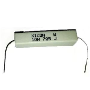 RESISTENCIA DE POTENCIA 7.5 OHM 10W 280-CR10-7.5J XICOM Referencia: 10W7.5J