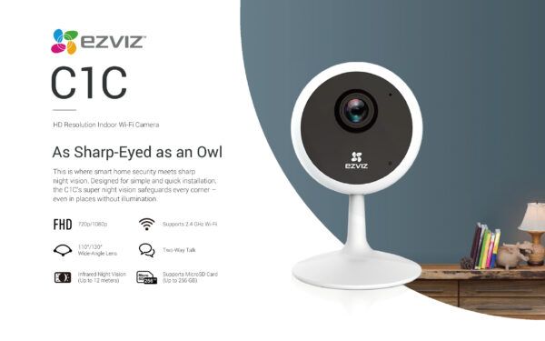 CAMARA 2MP WIFI 12IR BIDIRECCI LENTE 2.8MM 2.4GHZ EZVIZ Referencia CS-C1C-D0-1D2WFR Nombre: CAMARA 2MP WIFI 12IR BIDIRECCIONAL LENTE 2.8MM 2.4GHZReferencia: CS-C1C-D0-1D2WFRMarca: EZVIZEmpaque: UNIDADPrecio por: Unidad
