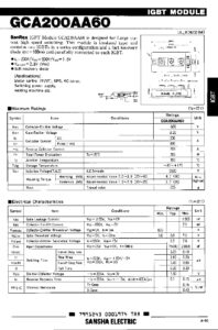 GCA200AA60: Igbt Sanrex 200A 600V GCA200AA60