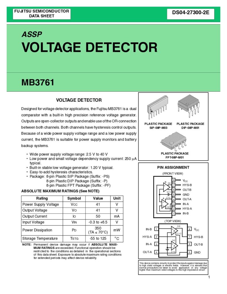 Biblioteca Nikola Tesla thumbnail of MB3761 DETECTOR DE VOLTAJE