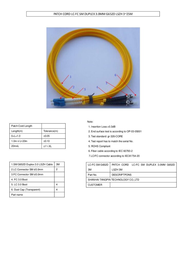 Biblioteca Nikola Tesla thumbnail of PATCH CORD LC-FC SM Duplex