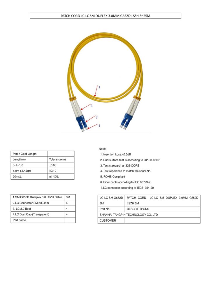 Biblioteca Nikola Tesla thumbnail of PATCH CORD LC-LC SM Duplex
