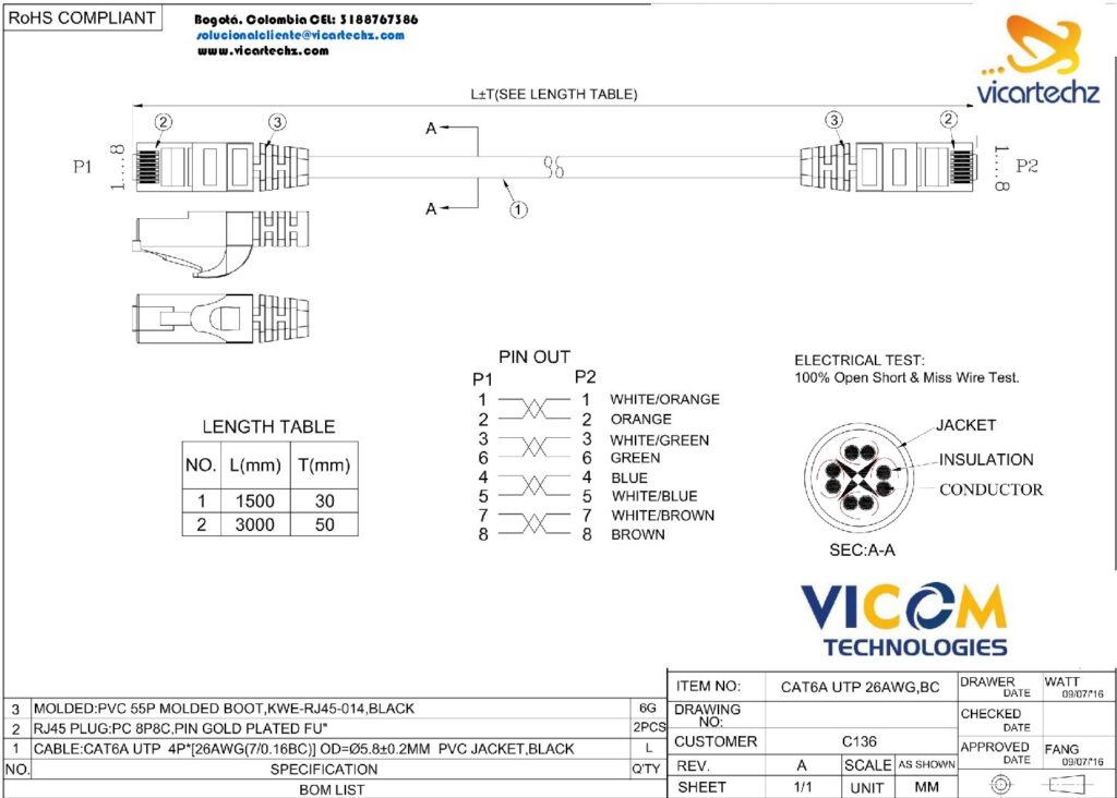 Biblioteca Nikola Tesla thumbnail of Patch cord UTP CAT6A,26AWG