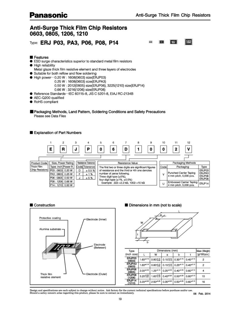 Biblioteca Nikola Tesla thumbnail of RESISTENCIAS SMD PANASONIC