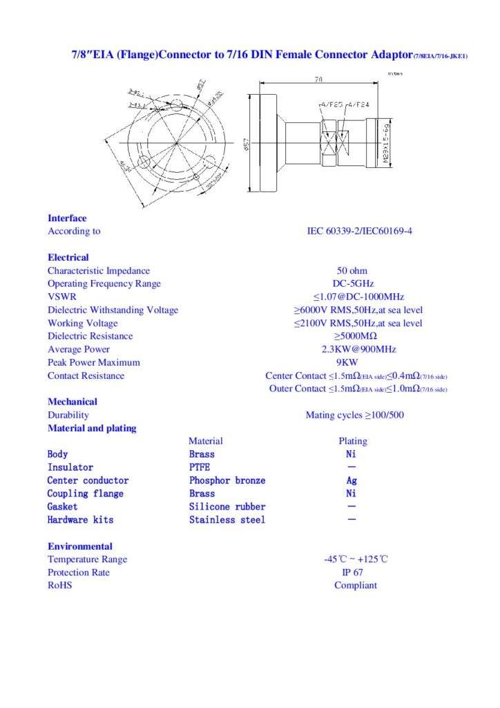 Biblioteca Nikola Tesla thumbnail of ADAPTADOR EIA (Flange) 7/8 a DIN 7/16 HEMBRA Female Connector