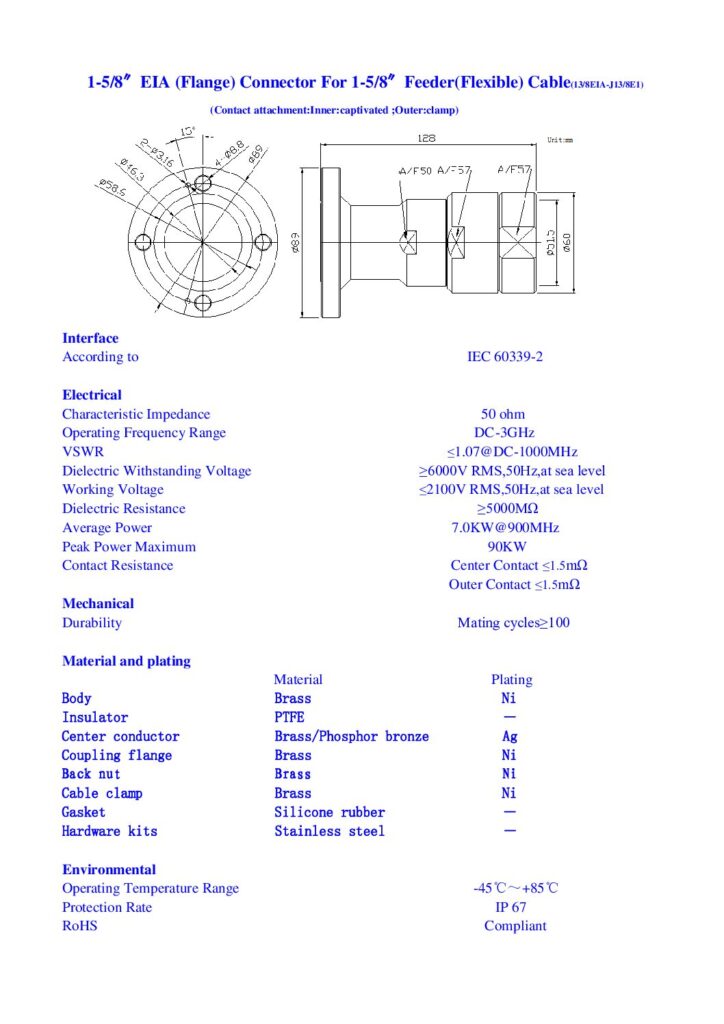 Biblioteca Nikola Tesla thumbnail of CONECTOR EIA (Flange) 1 5-8 PARA CABLE 1 5-8In Feeder(Flexible)