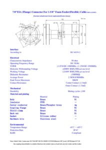 CONECTOR EIA (Flange) 7-8 IN For 13-8In Foam Feeder Cable(E2)