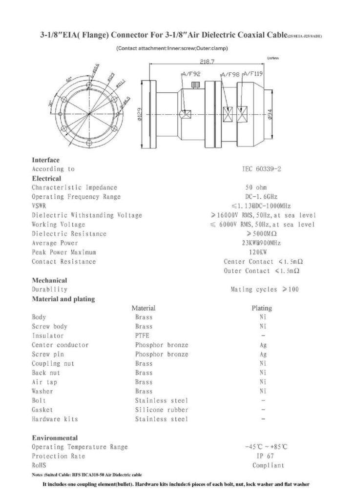 Biblioteca Nikola Tesla thumbnail of CONECTOR EIA (Flange) FLANGE 3 1-8 PARA CABLE 3.125IN