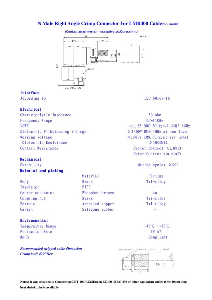 Biblioteca Nikola Tesla thumbnail of CONECTOR N Macho codo Right Angle Crimp For RG8 (NM-AP-RG8LMR400)
