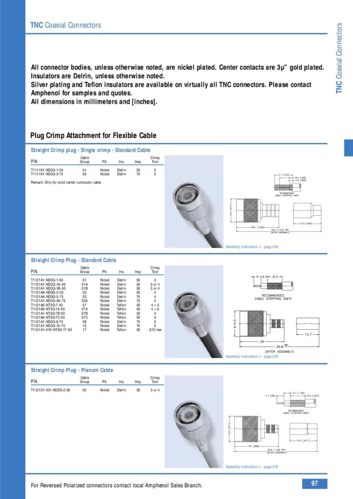 Biblioteca Nikola Tesla thumbnail of CONECTOR TNC MACHO T1111K1-ND3G-3-75 T1111K1-ND3G-1-50