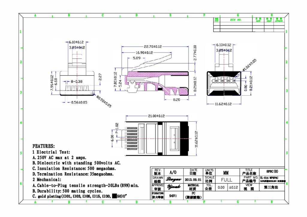 Biblioteca Nikola Tesla thumbnail of Conector RJ45 Connector FTP CAT-6 (1-5-53)