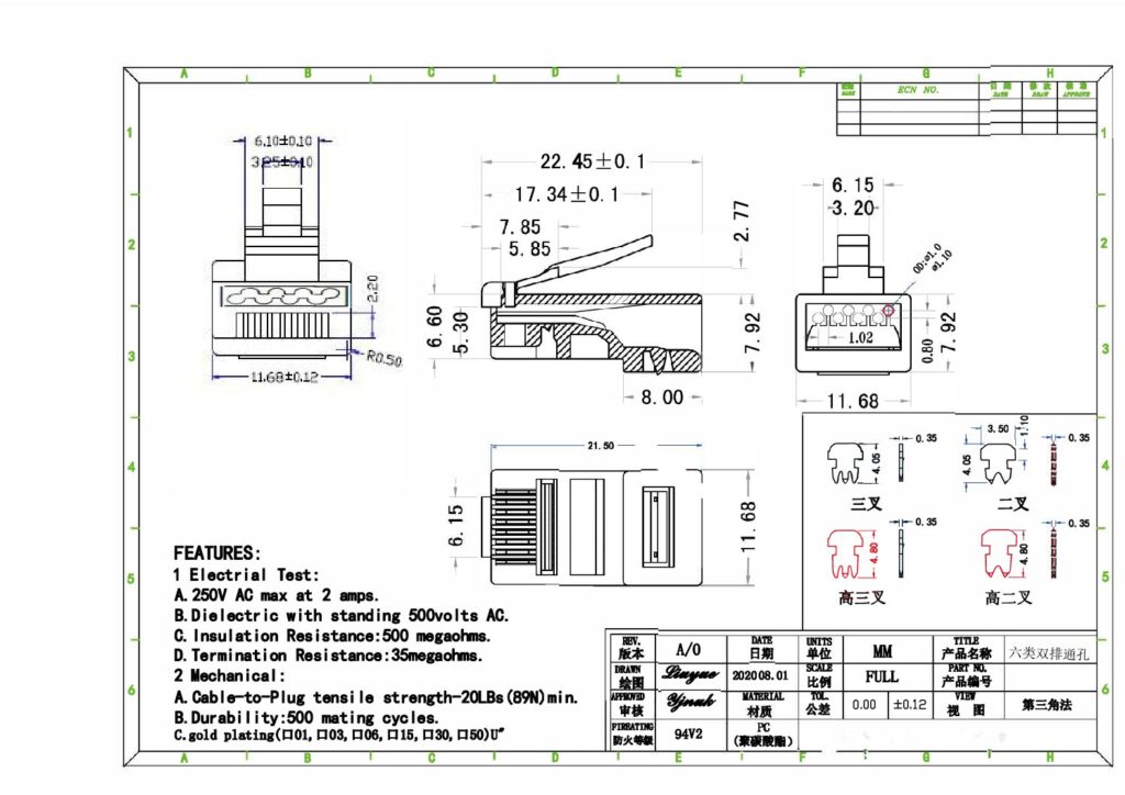 Biblioteca Nikola Tesla thumbnail of Conector RJ45 Connector UTP CAT-6