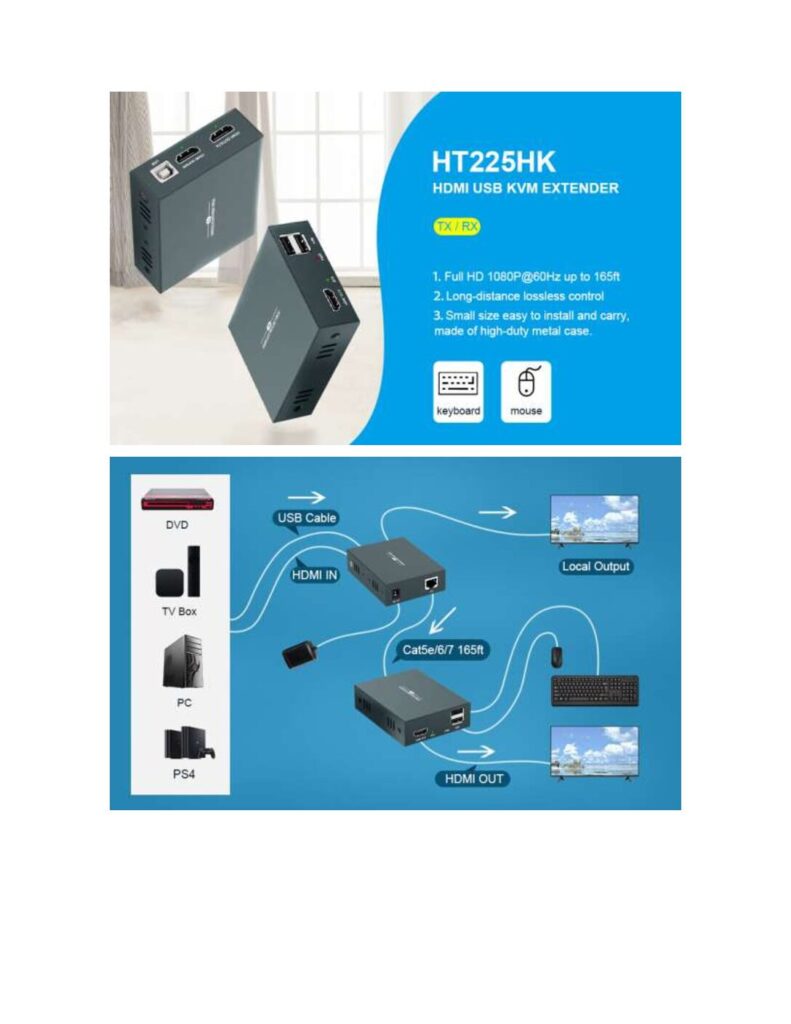 Biblioteca Nikola Tesla thumbnail of HT225HK HDMI USB EXTENDER