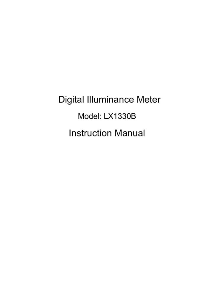 Biblioteca Nikola Tesla thumbnail of LX1330B Digital Illuminance Meter