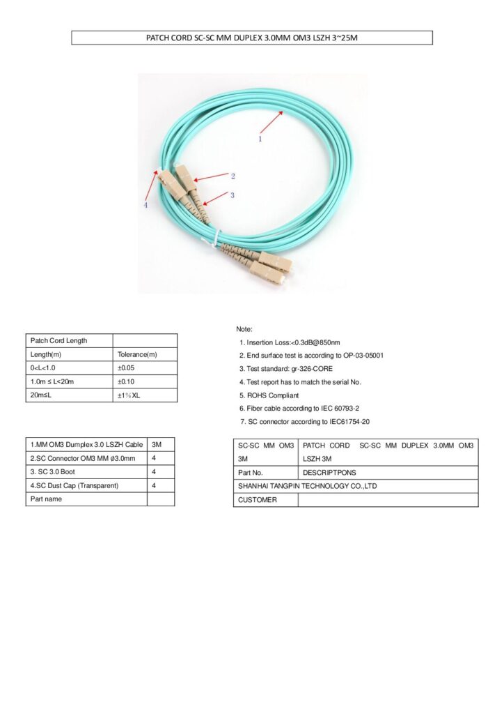 Biblioteca Nikola Tesla thumbnail of PATCH CORD SC-SC MM DUPLEX 3.0MM OM3 LSZH 3 a 25M