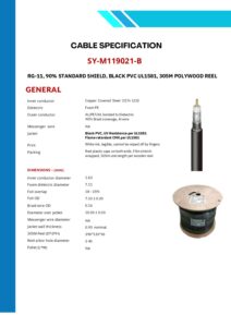 Cable Rg11 con Mensajero al 90% cubierta pvc RG-11 _SY-M119021-B