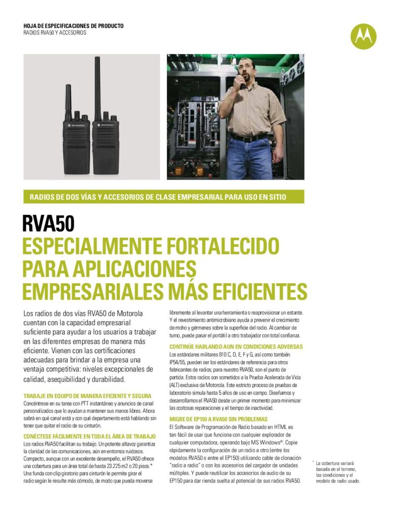 Biblioteca Nikola Tesla thumbnail of RVA50 RADIO MOTOROLA