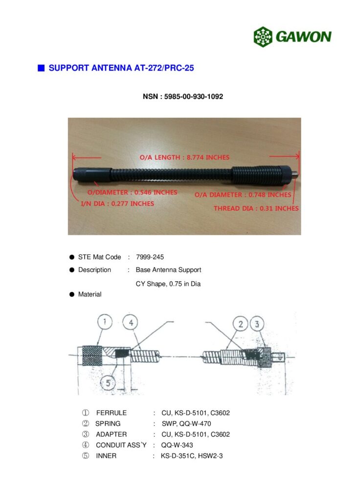 Biblioteca Nikola Tesla thumbnail of SUPPORT ANTENNA AT-272 PART 5985-00-930-1092